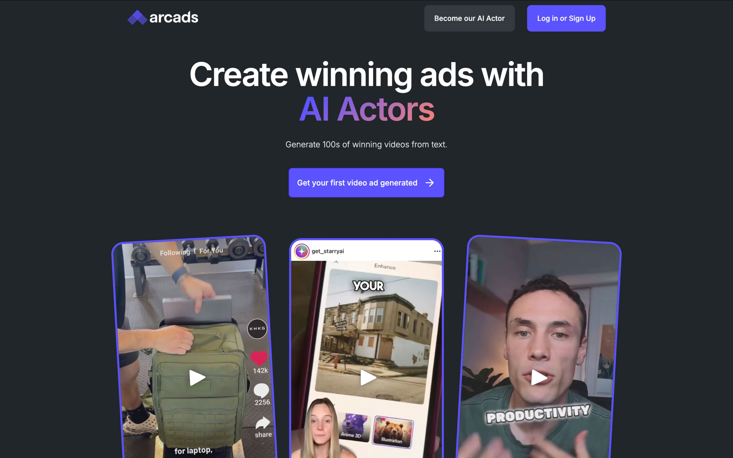 Arcads Ai Website